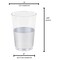 Clear with Metallic Silver Thick Bottom Round Disposable Plastic Tumblers - 12 oz. (240 Cups)
